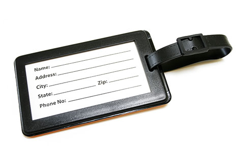 luggage tag address label